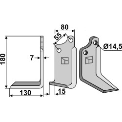 Lame de fraise rotative gauche - Sicma (Miglianico) - 4818224