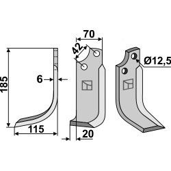 Lame de fraise rotative gauche - Sicma (Miglianico) - 4811401