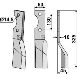Dent rotative, modèle droit - Alpego - DO543