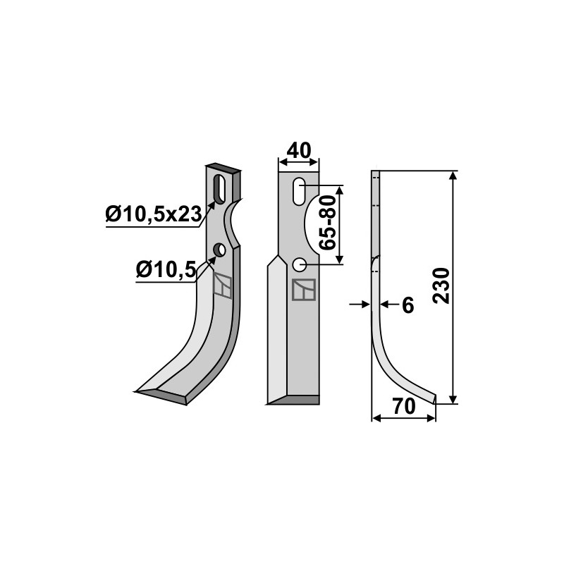 Couteau universel, modèle droit - AG001424