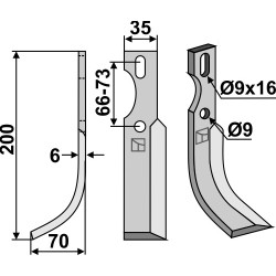 Couteau universel, modèle gauche - AG001216