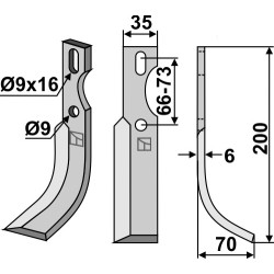 Couteau universel, modèle droit - AG001215