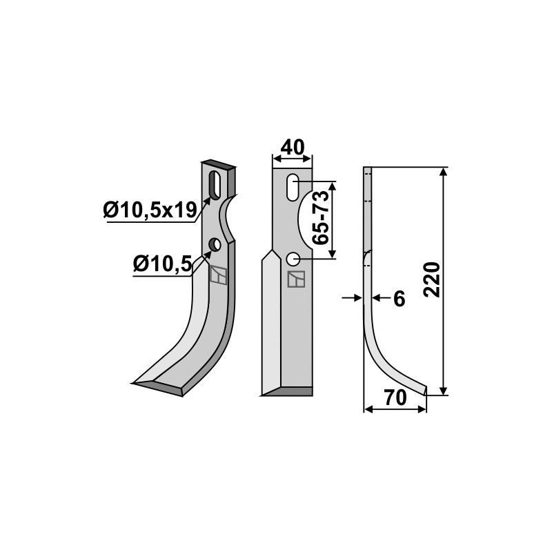 Couteau universel, modèle droit - AG001213