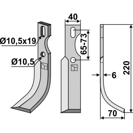 Couteau universel, modèle droit - AG001213