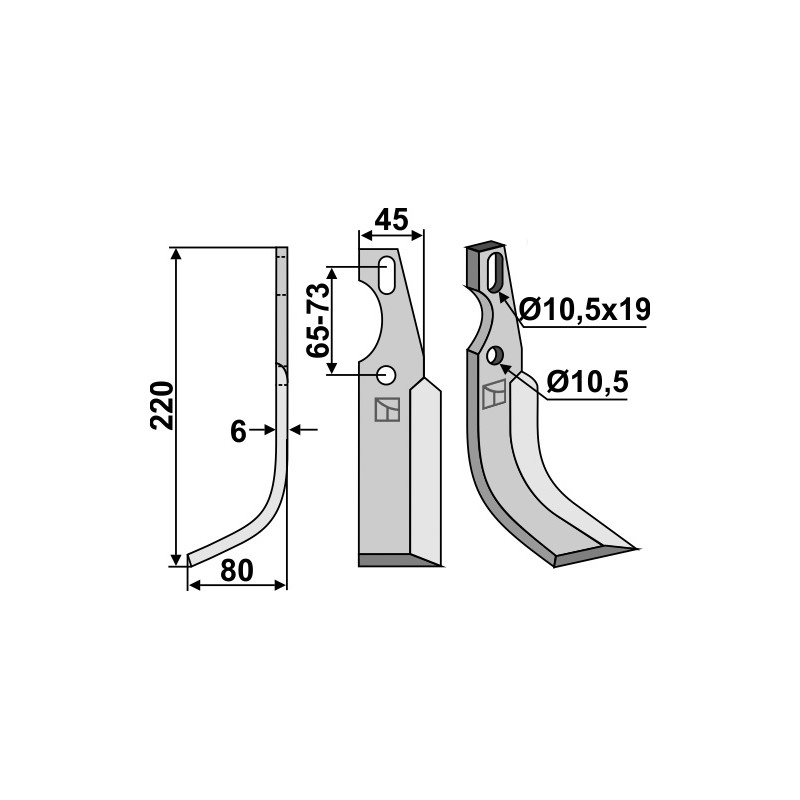 Couteau universel, modèle gauche - AG001212