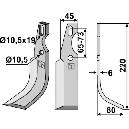 Couteau universel, modèle droit - AG001211