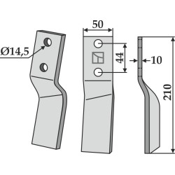 Dent rotative, modèle droit - Breviglieri - 0071091D