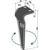 Dent pour herses rotatives, modèle droit - AG000130