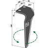 Dent pour herses rotatives, modèle gauche - AG000132