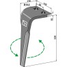 Dent pour herses rotatives, modèle gauche - Maletti - E040146