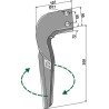 Dent pour herses rotatives, modèle droit - Frandent - SU980171