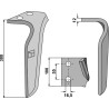 Dent pour herses rotatives, modèle gauche - Frandent - 911 506 00 02