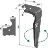 Dent pour herses rotatives, modèle gauche - AG000176