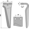 Dent pour herses rotatives, modèle gauche - AG000180