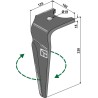 Dent pour herses rotatives, modèle droit - Falc - 654029
