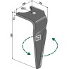 Dent pour herses rotatives, modèle gauche - Falc - 654030
