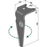 Dent pour herses rotatives, modèle droit - Falc - 541106