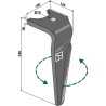 Dent pour herses rotatives, modèle gauche - Falc - 541107