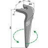 Dent pour herses rotatives, modèle gauche - Breviglieri - E0100129