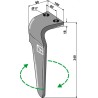 Dent pour herses rotatives, modèle droit - Regent - EB8300013
