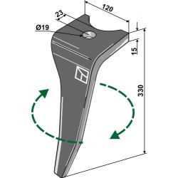 Dent pour herse rotative, modèle droit - Amazone - 976749