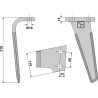 Dent pour herses rotatives, modèle gauche - Landsberg - 052801
