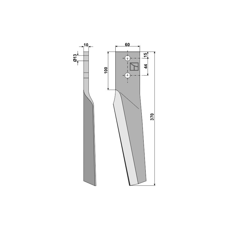 Dent pour herses rotatives, modèle droit - AG000293