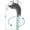 Dent pour herses rotatives (DURAFACE) - modèle gauche - Rabe - 8411.62.04 - 8411.62.24