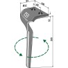Dent pour herses rotatives, modèle gauche - Maschio / Gaspardo - 36100160