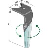 Dent pour herses rotatives (DURAFACE) - modèle gauche - Kuhn - K2502240