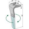 Dent pour herses rotatives (DURAFACE) - modèle droit - Kuhn - 52597410