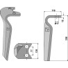 Dent pour herses rotatives, modèle droit - Amazone - 6807400