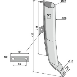 Pipe à lisier universel Ø58 - AG012899