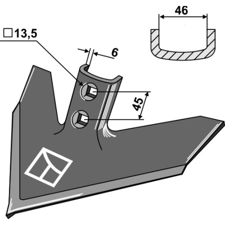 Soc triangulaire 305x6 - Case IH - 1547100C2