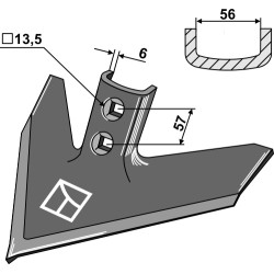 Soc triangulaire 250 x 6 - Case IH - 133766A1