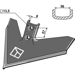 Soc triangulaire 420 x 6 - Case IH - 133769A1