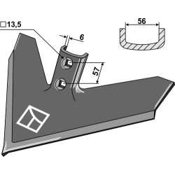 Soc triangulaire 457 x 6 - Case IH - 133770A1