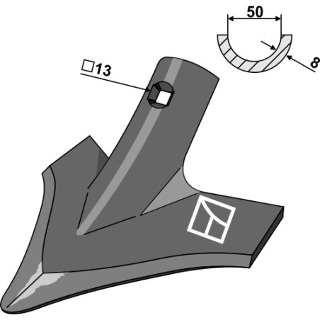 Soc triangulaire 240mm - Väderstad - 165038