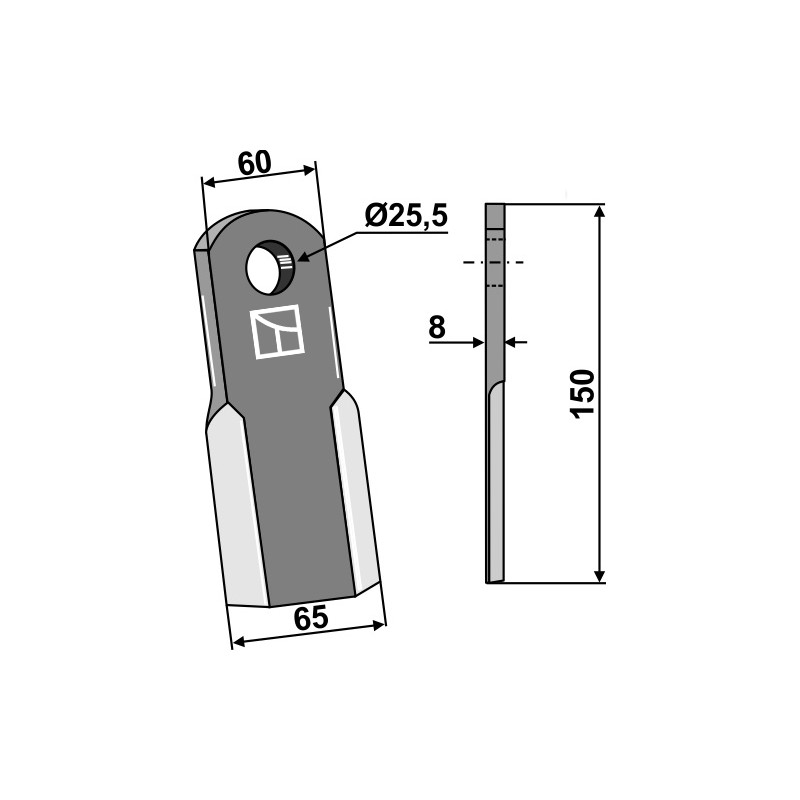 Couteau droit - nouveau modèle - Ferri - 0901148