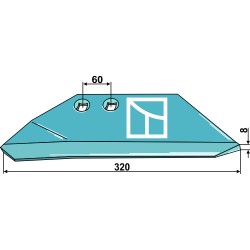 Aileron de rechange - gauche - Rabe - GG-45L 6342.50.03