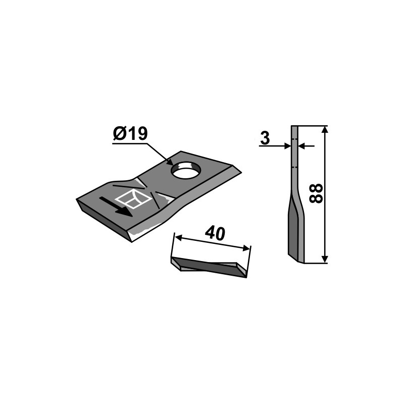 Couteau pour faucheuse - Welger - 982150800