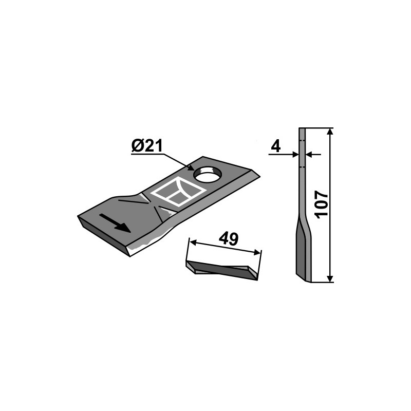 Couteau pour faucheuse - Pöttinger - 434971