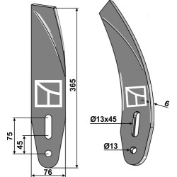 Déflecteur lateral - gauche - AG003110