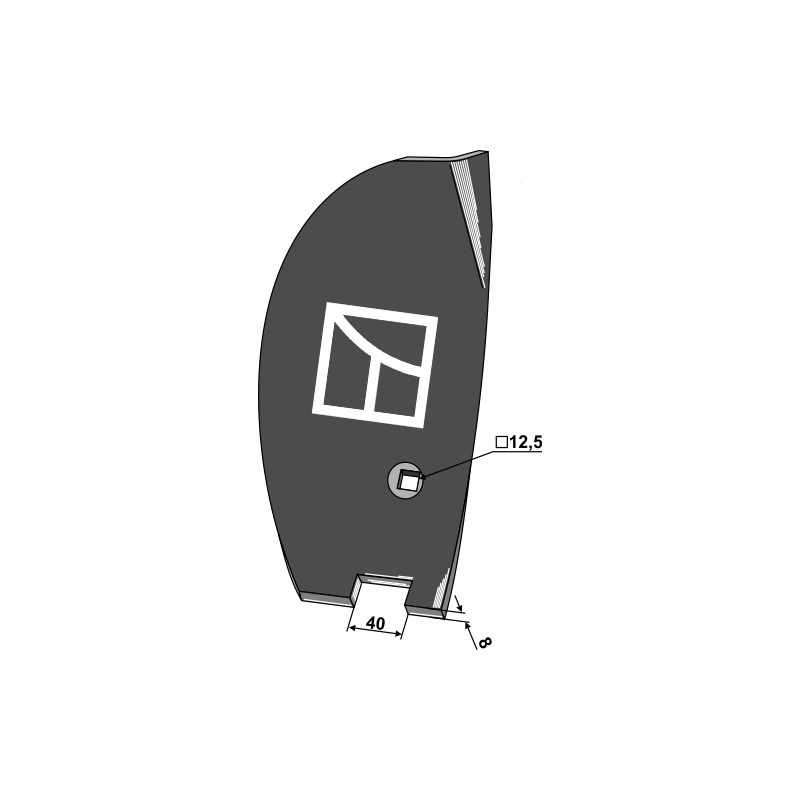 Déflecteur lateral - droit - Amazone / BBG - XL016 / 78400303