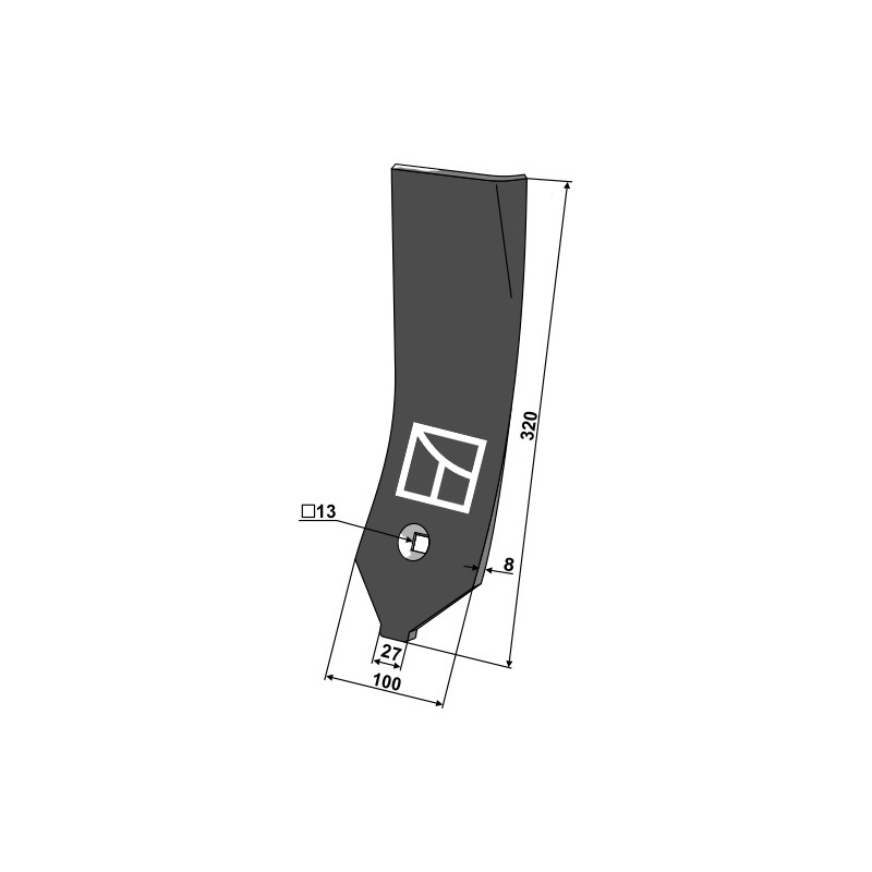 Déflecteur lateral - droit - Lemken Kristall - 3374490