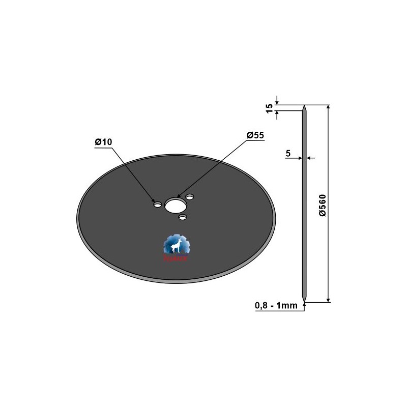 Coutre circulaire Ø560x5 - AG006055