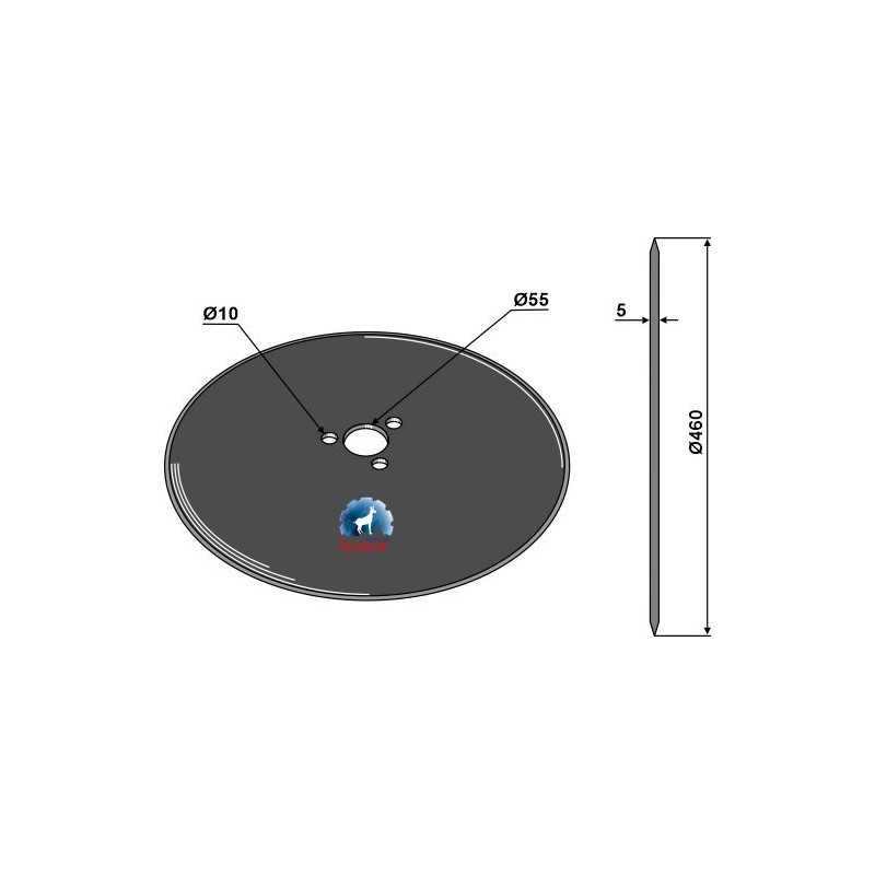 Coutre circulaire Ø460x5 - Kverneland - KK056112