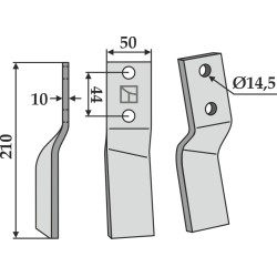 Dent rotative, modèle gauche - Breviglieri - 0071091S