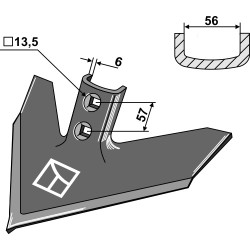 Soc triangulaire 305 x 6 - John Deere - N 182046