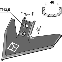 Soc triangulaire 254 x 6 - John Deere - N 182041